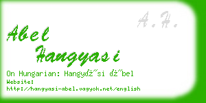 abel hangyasi business card